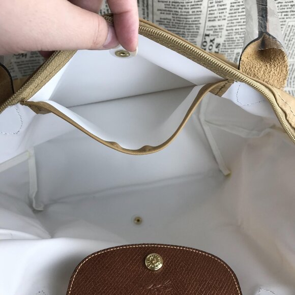 New Longchamp Le Pliage Original Large Shoulder Nylon Bag Tote IN Camel - Picture 14 of 14